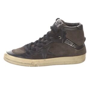Golden Goose brown suede high tops.